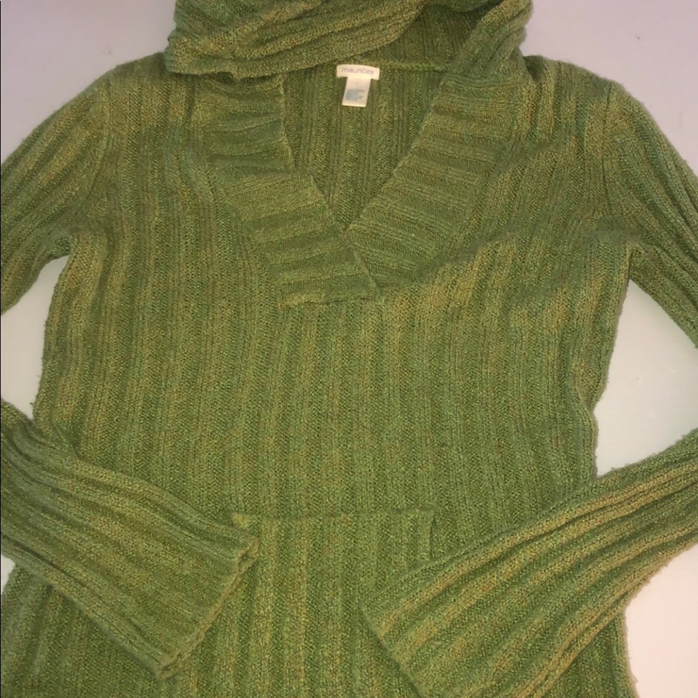 Maurices green hooded sweater with pocket size large